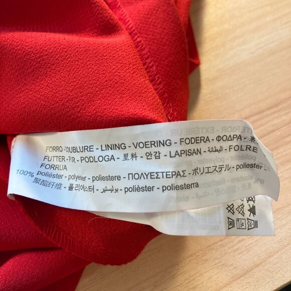 Zara Red Cut Out Bustier Bodycon Dress Size M - Picture 4 of 6